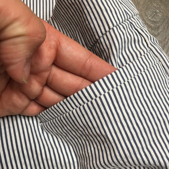 Ann Taylor Factory Petite Womens Pinstripes Straight Mid Rise Trouser Pant 12P - Picture 4 of 9